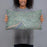 Person holding 20x12 Custom Kingsport Tennessee Map Throw Pillow in Afternoon
