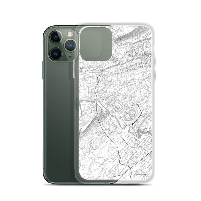 Custom Kingsport Tennessee Map Phone Case in Classic