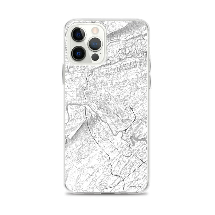 Custom iPhone 12 Pro Max Kingsport Tennessee Map Phone Case in Classic