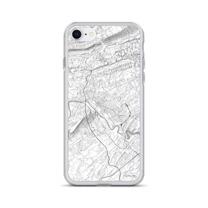 Custom iPhone SE Kingsport Tennessee Map Phone Case in Classic