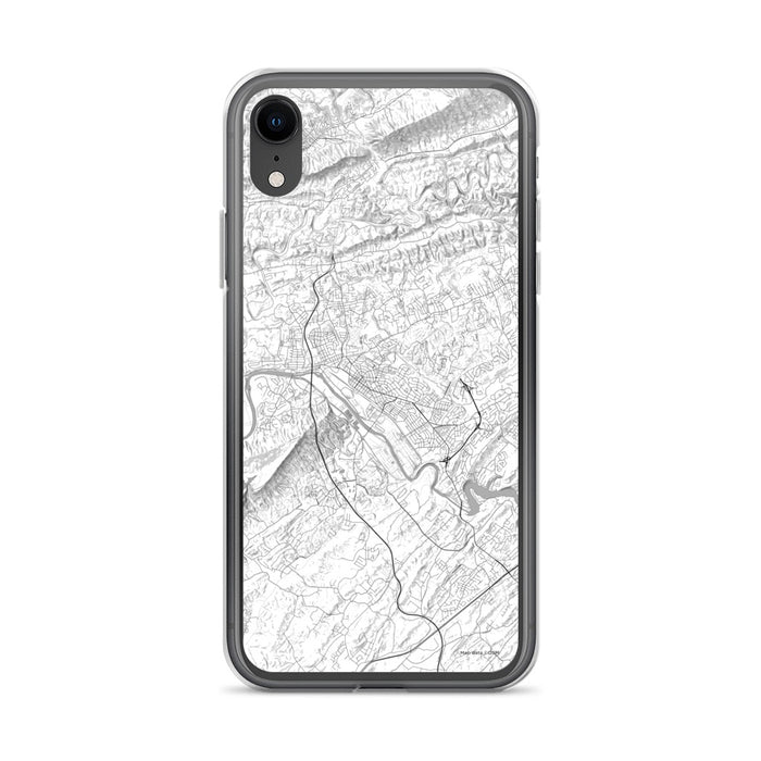Custom iPhone XR Kingsport Tennessee Map Phone Case in Classic