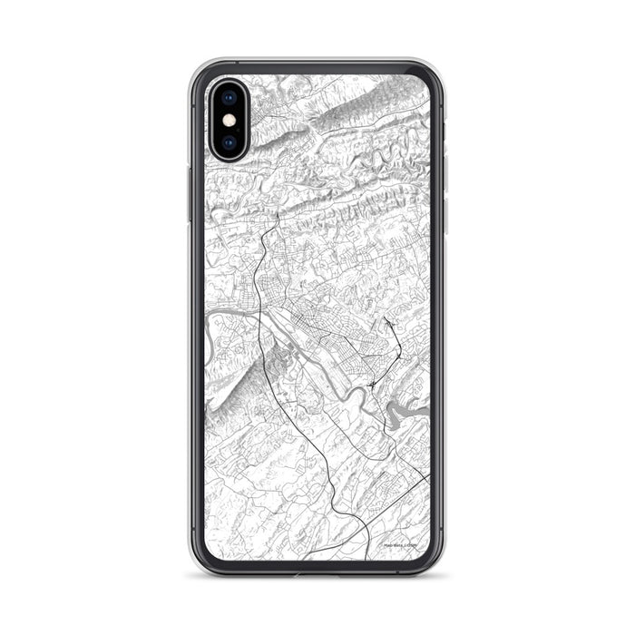 Custom iPhone XS Max Kingsport Tennessee Map Phone Case in Classic