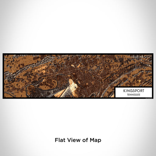 Flat View of Map Custom Kingsport Tennessee Map Enamel Mug in Ember
