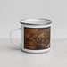 Left View Custom Kingsport Tennessee Map Enamel Mug in Ember
