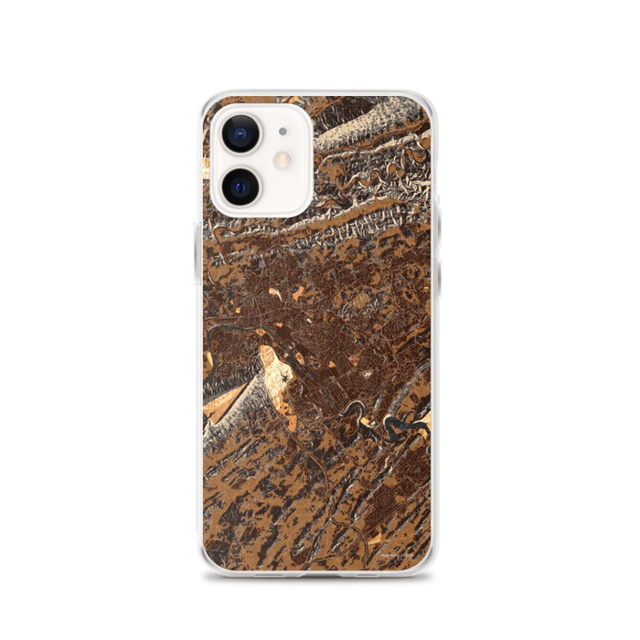 Custom iPhone 12 Kingsport Tennessee Map Phone Case in Ember