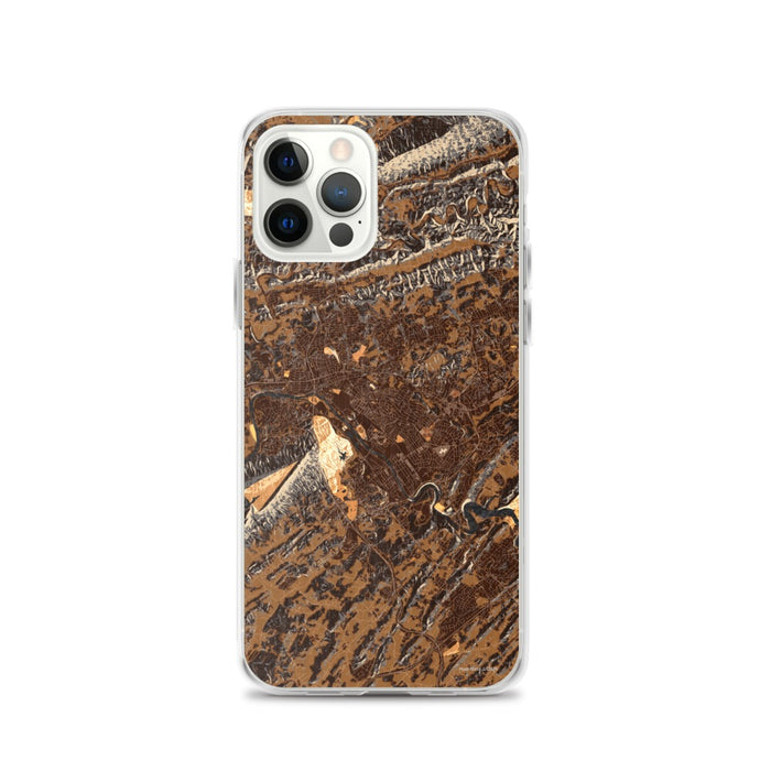 Custom iPhone 12 Pro Kingsport Tennessee Map Phone Case in Ember