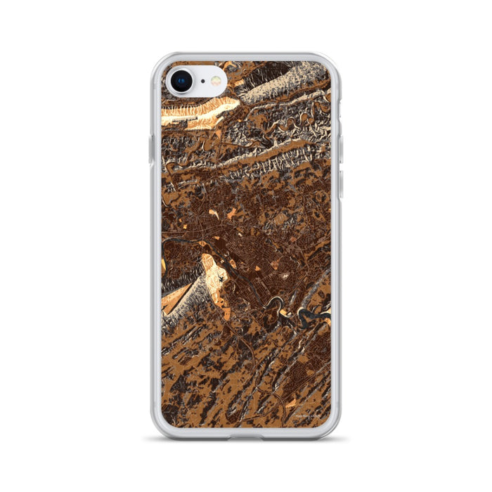 Custom iPhone SE Kingsport Tennessee Map Phone Case in Ember