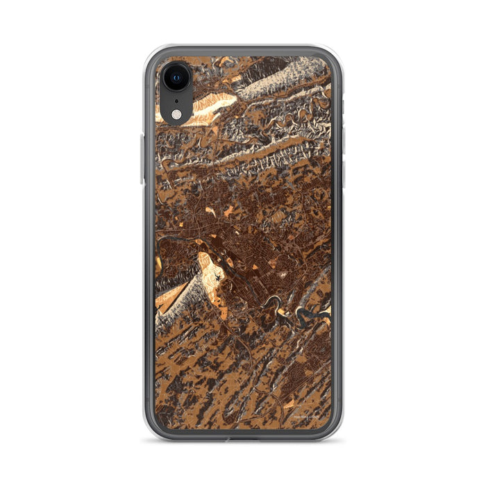 Custom iPhone XR Kingsport Tennessee Map Phone Case in Ember