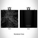Rendered View of Kingsport Tennessee Map Engraving on 6oz Stainless Steel Flask in Black