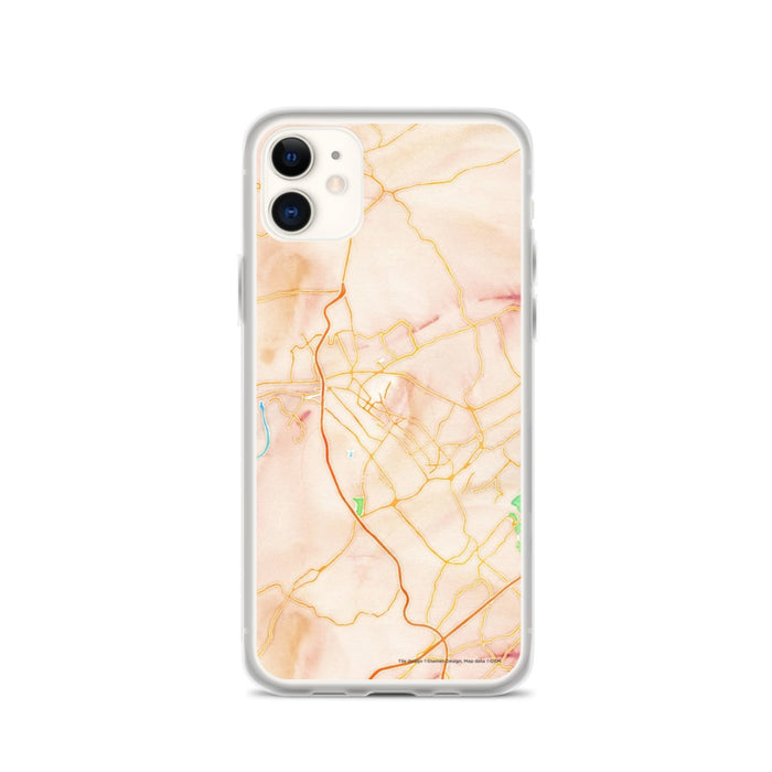Custom iPhone 11 Kingsport Tennessee Map Phone Case in Watercolor