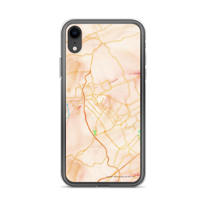 Custom iPhone XR Kingsport Tennessee Map Phone Case in Watercolor