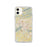 Custom iPhone 11 Kingsport Tennessee Map Phone Case in Woodblock