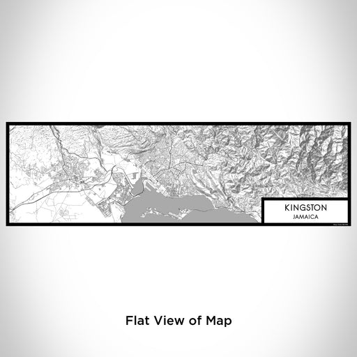 Flat View of Map Custom Kingston Jamaica Map Enamel Mug in Classic