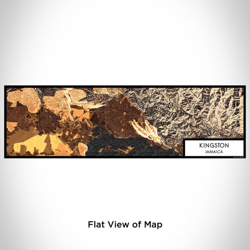 Flat View of Map Custom Kingston Jamaica Map Enamel Mug in Ember