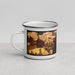 Left View Custom Kingston Jamaica Map Enamel Mug in Ember