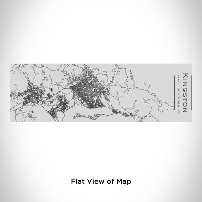 Rendered View of Kingston Jamaica Map Engraving on 10oz Stainless Steel Insulated Cup with Sipping Lid