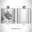 Rendered View of Kingston Jamaica Map Engraving on 6oz Stainless Steel Flask