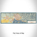 Flat View of Map Custom Kingston Jamaica Map Enamel Mug in Woodblock