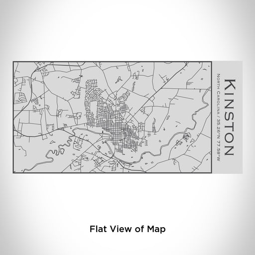 Rendered View of Kinston North Carolina Map Engraving on 17oz Stainless Steel Insulated Cola Bottle