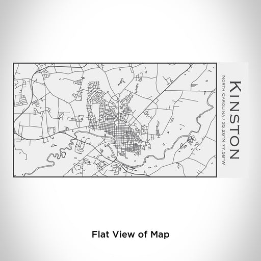 Rendered View of Kinston North Carolina Map Engraving on 17oz Stainless Steel Insulated Cola Bottle in White