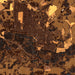 Kinston North Carolina Map Print in Ember Style Zoomed In Close Up Showing Details