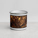 Front View Custom Kinston North Carolina Map Enamel Mug in Ember