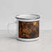 Left View Custom Kinston North Carolina Map Enamel Mug in Ember