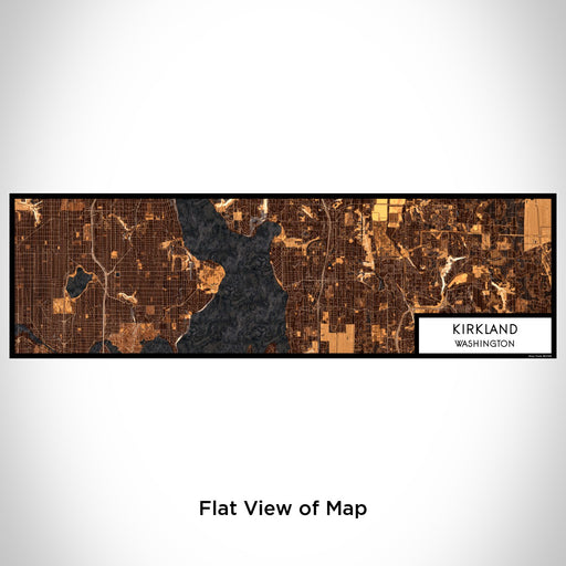 Flat View of Map Custom Kirkland Washington Map Enamel Mug in Ember