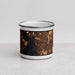 Front View Custom Kirkland Washington Map Enamel Mug in Ember