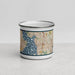 Front View Custom Kirkland Washington Map Enamel Mug in Woodblock