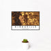 12x18 Kirksville Missouri Map Print Landscape Orientation in Ember Style With Small Cactus Plant in White Planter