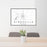 24x36 Kirksville Missouri Map Print Lanscape Orientation in Classic Style Behind 2 Chairs Table and Potted Plant