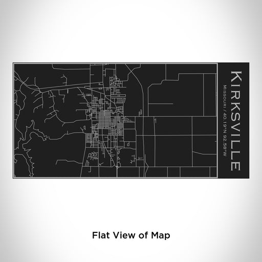 Rendered View of Kirksville Missouri Map Engraving on 17oz Stainless Steel Insulated Cola Bottle in Black