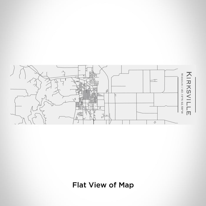 Rendered View of Kirksville Missouri Map Engraving on 10oz Stainless Steel Insulated Cup with Sliding Lid in White