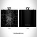 Rendered View of Kirksville Missouri Map Engraving on 6oz Stainless Steel Flask in Black