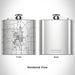 Rendered View of Kirksville Missouri Map Engraving on 6oz Stainless Steel Flask
