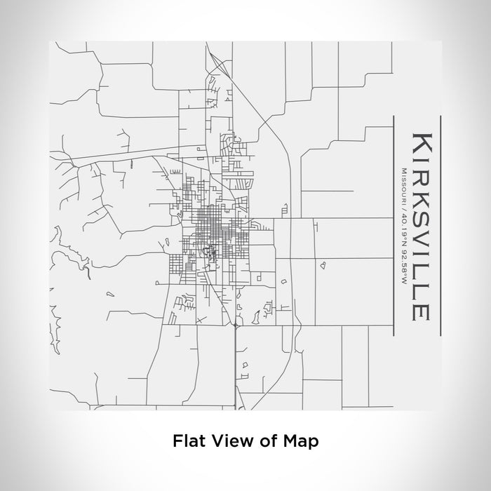 Rendered View of Kirksville Missouri Map Engraving on 17oz Stainless Steel Insulated Tumbler in White