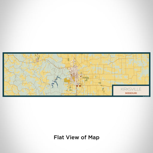 Flat View of Map Custom Kirksville Missouri Map Enamel Mug in Woodblock