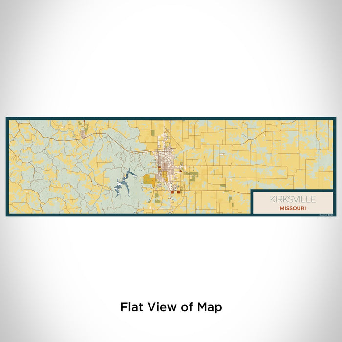 Flat View of Map Custom Kirksville Missouri Map Enamel Mug in Woodblock