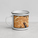 Left View Custom Kirkwood California Map Enamel Mug in Ember