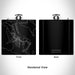 Rendered View of Kirkwood California Map Engraving on 6oz Stainless Steel Flask in Black