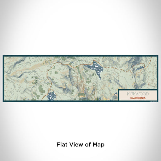 Flat View of Map Custom Kirkwood California Map Enamel Mug in Woodblock
