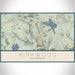 Kirkwood California Map Print Landscape Orientation in Woodblock Style With Shaded Background
