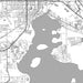 Kissimmee Florida Map Print in Classic Style Zoomed In Close Up Showing Details