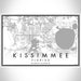 Kissimmee Florida Map Print Landscape Orientation in Classic Style With Shaded Background