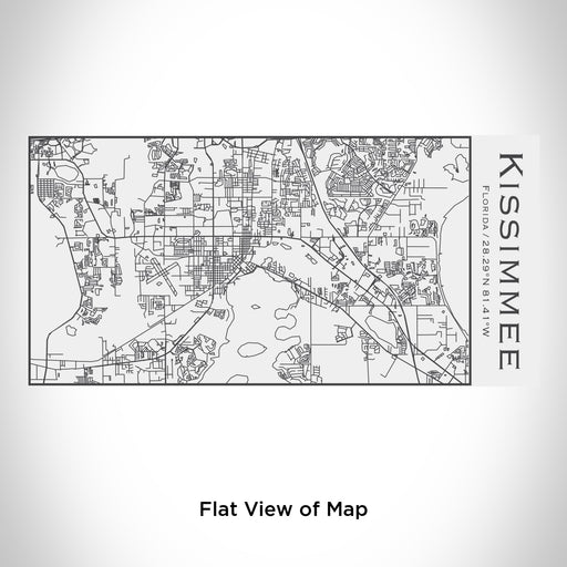 Rendered View of Kissimmee Florida Map Engraving on 17oz Stainless Steel Insulated Cola Bottle in White