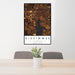 24x36 Kissimmee Florida Map Print Portrait Orientation in Ember Style Behind 2 Chairs Table and Potted Plant
