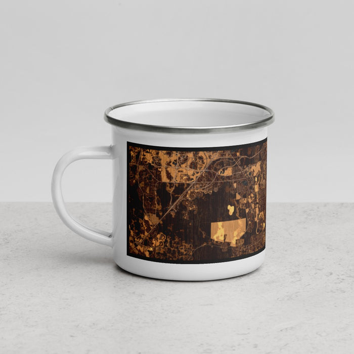 Left View Custom Kissimmee Florida Map Enamel Mug in Ember