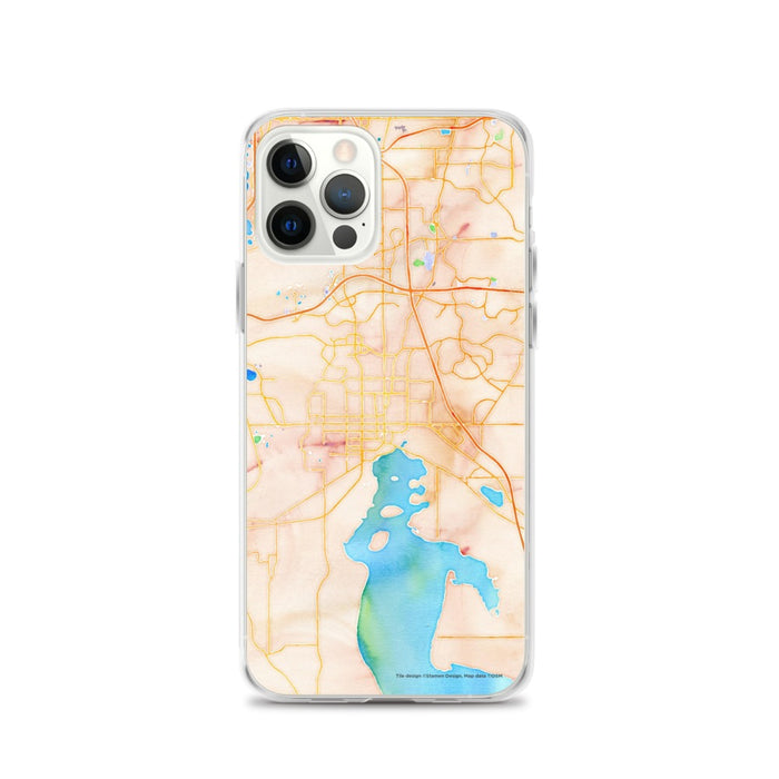 Custom Kissimmee Florida Map iPhone 12 Pro Phone Case in Watercolor