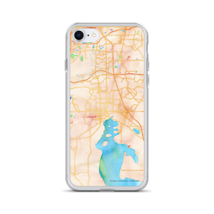 Custom Kissimmee Florida Map iPhone SE Phone Case in Watercolor